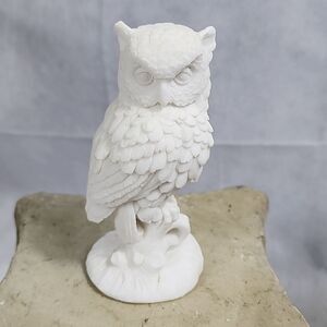 Vintage Alabaster Owl